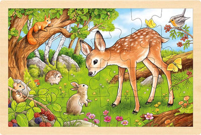 Goki Holzpuzzle -Puzzle -Hirsch, 24st.