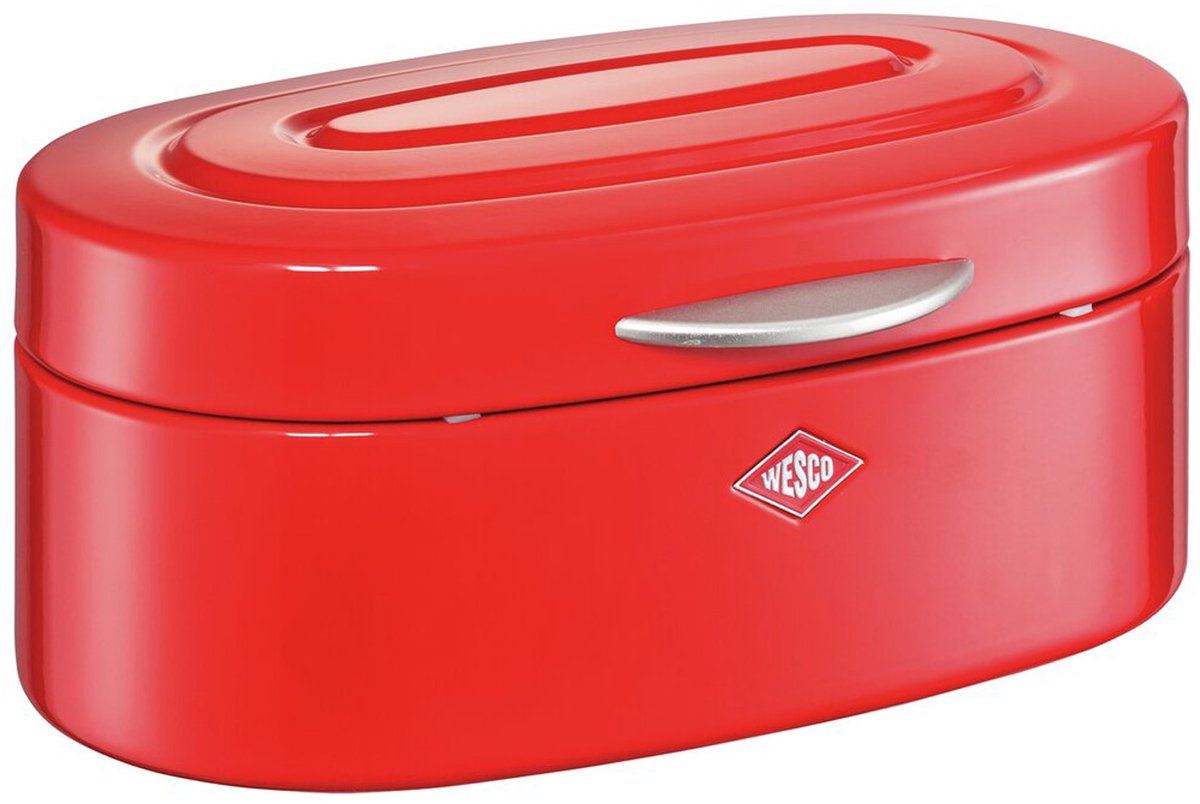 Wesco einzelner Elly-Brotkasten | 8,5 Liter | Metall - rot | Brotaufbewahrungsbox