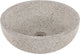Differnz Terrazzo-Waschbecken - 40x40x15cm - rund - Terrazzo - mattweiß schwarz