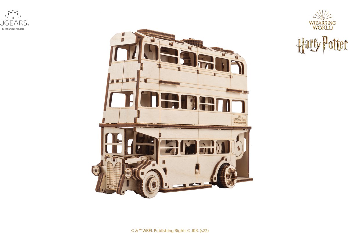 Ugears 3D-Modellbau – The Knight Bus™ – Harry Potter™ – mechanischer Bausatz aus Holz – Lernspielzeug