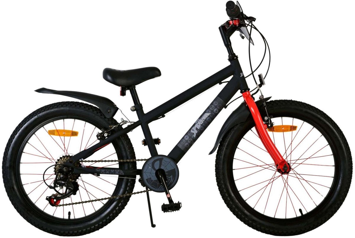 Spinnen -Man - Kinderrad - Jungen - 20 Zoll - Matt Schwarz - 2 Handbremsen