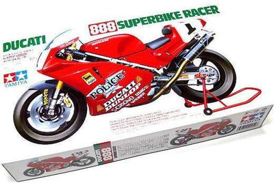Tamiya Modellbausatz Motorräder – 14063 Ducati 888 Superbike '93 aus Kunststoff – 1:12 – Modellbau