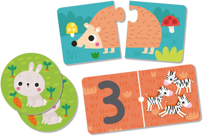 Apli Kids – Tierpuzzle – Domino-Memory-Spiel