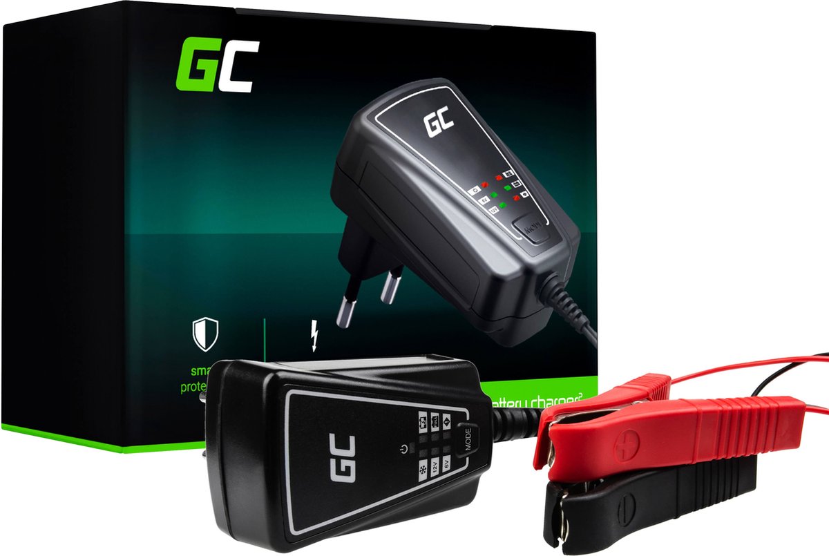 Grünes Zellenladegerät für Batterien 6V 12V (1a).