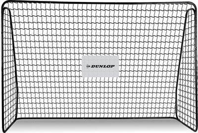 Dunlop Fußballtor – Fußballtor 300 x 205 x 120 cm – großes Fußballtor – Outdoor-Spielzeug für Kinder und Erwachsene – schnelle Montage – Fußball-Trainingstor – Metall – Schwarz