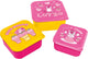 Stor Disney's Toy y Lotso 3-in-1-Snackboxen – 3 Größen – quadratisch – gut schließend – Lunchboxen für Kinder – loser Deckel – geeignet für Kekse, Obst und Snacks – rosa-gelb