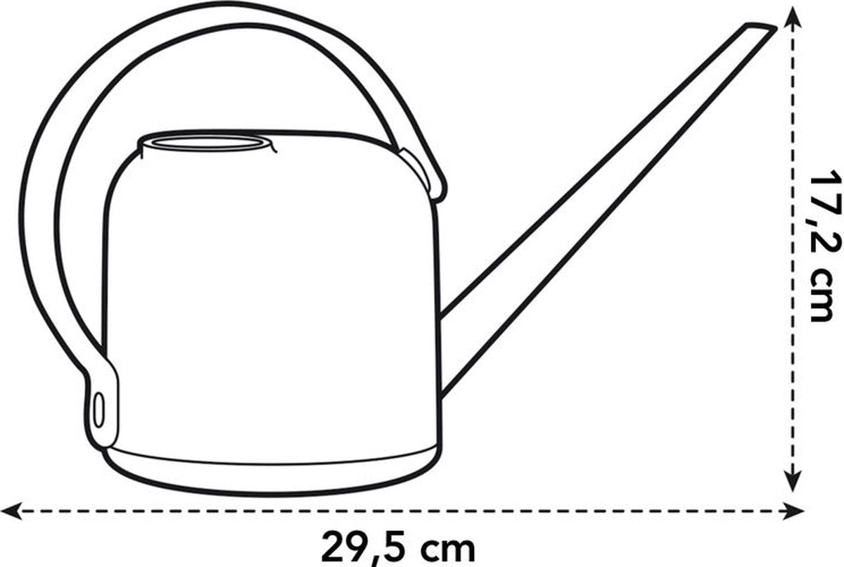Elho b.for Soft Gießkanne 1,7 Liter – Gießkannen für den Innenbereich – 100 % recycelbar – L31,3 x B13 x H17,2 cm – Steingrün