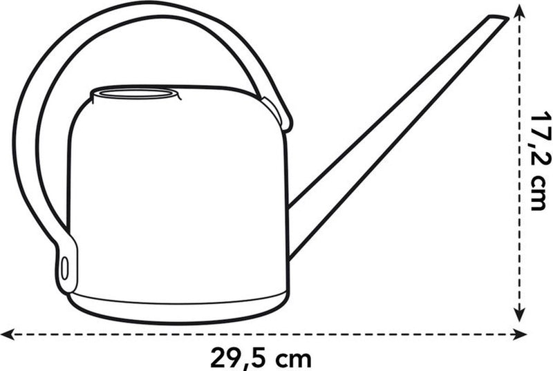Elho b.for Soft Gießkanne 1,7 Liter – Gießkannen für den Innenbereich – 100 % recycelbar – L31,3 x B13 x H17,2 cm – Steingrün