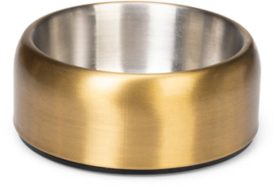 Designed by Lotte Noar Hundefutternapf – Futternapf Trinknapf – spülmaschinenfest – rutschfest – Edelstahl – Gold – 940 ml