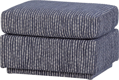 Woood Lou Fußhocker-Design – gewebter Stoff – Graublau – 40 x 60 x 50