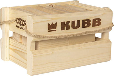 Tactic Kubb – Fang- und Wurfspiel – original schwedisches Wurfspiel in luxuriöser Holztragetasche – nachhaltiges Kiefernholz