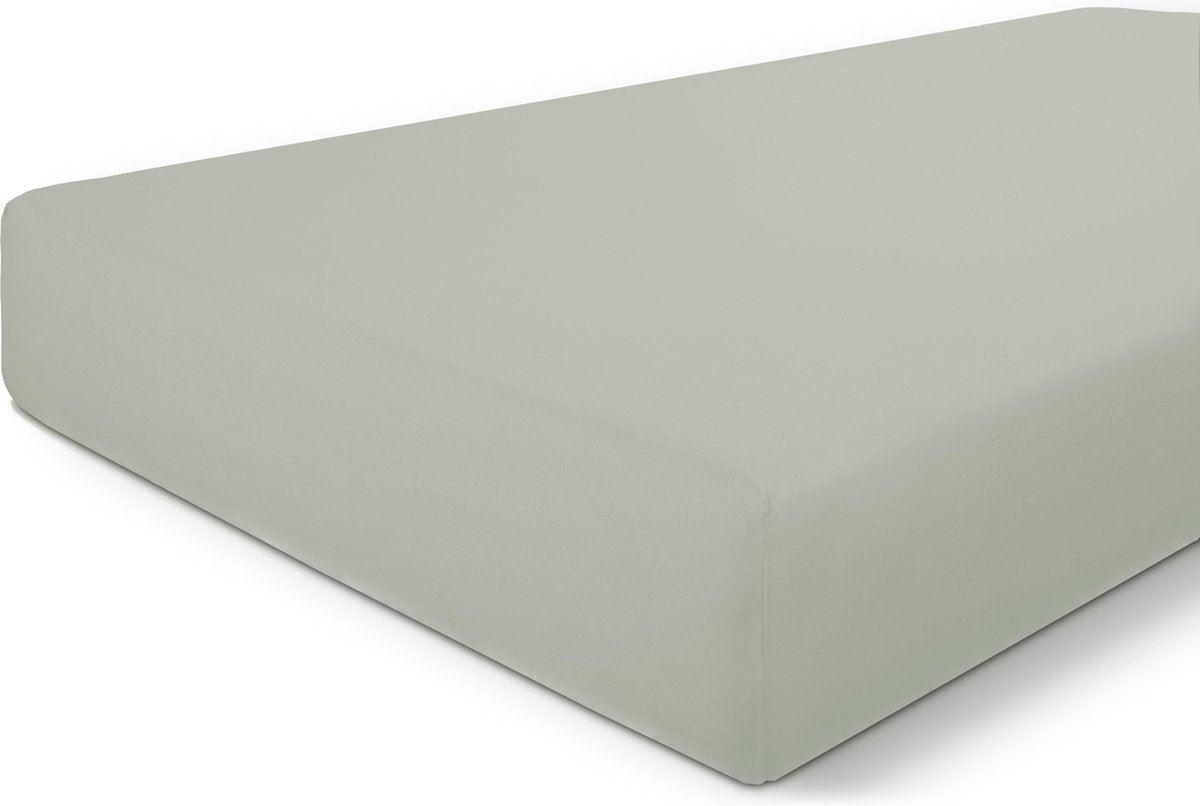 Byrklund Spannbetttuch Basics Baumwolle – 140 x 200 – 100 % Baumwolle – Graugrün