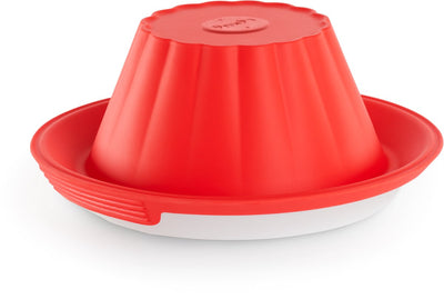 Lékué Puddingform mit Keramikplatte – rot