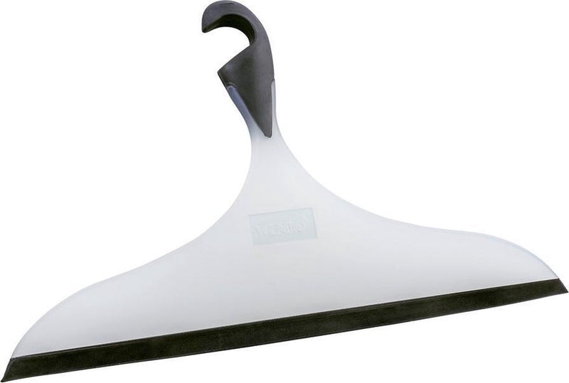 Wenko Duschabzieher Loano xxl weiß und schwarz Kunststoff 34cm breit - Fensterwischer - Duschabzieher extra breit mit Aufhängehaken