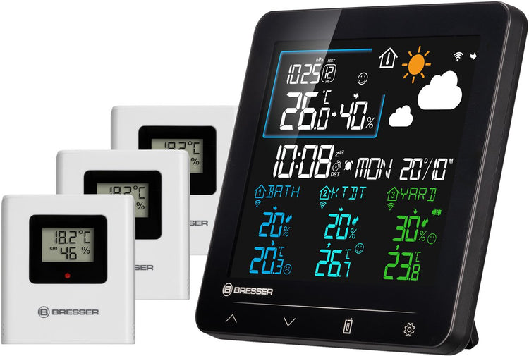 Bresser Wetterstation - Quadro Individio - NV - Thermo-, Hygrometer - 3 Sensoren