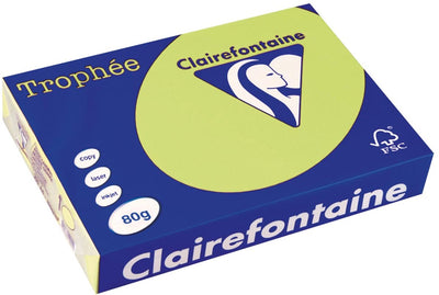 Clairefontaine Trophäe-Farbpapier, A4, 80 g, 500 Blatt, Golfgrün