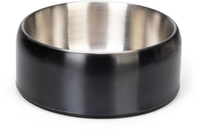Designed by Lotte Noar Hundefutternapf – Futternapf Trinknapf – spülmaschinenfest – rutschfest – Edelstahl – Schwarz – 1890 ml