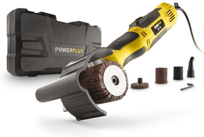 Powerplus elektrische Schleifwalze powx04950 – 310-W-Schleifmaschine – Schleifbreite 60 mm – 3000 min-1 – mit Aufbewahrungskoffer – mit 4 Zubehörteilen.