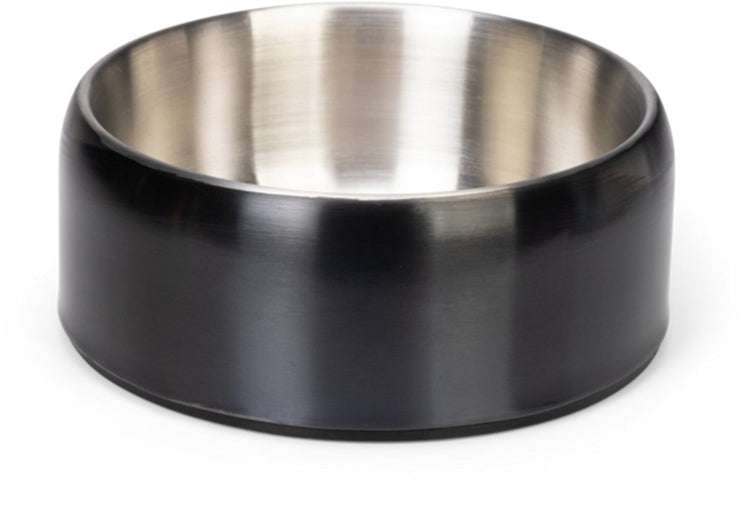 Designed by Lotte Noar Hundefutternapf – Futternapf Trinknapf – spülmaschinenfest – rutschfest – Edelstahl – Schwarz – 1890 ml