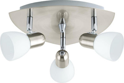 Eglo enea - Deckenstrahler - 3 Lichter - Nickel matt - Weiß