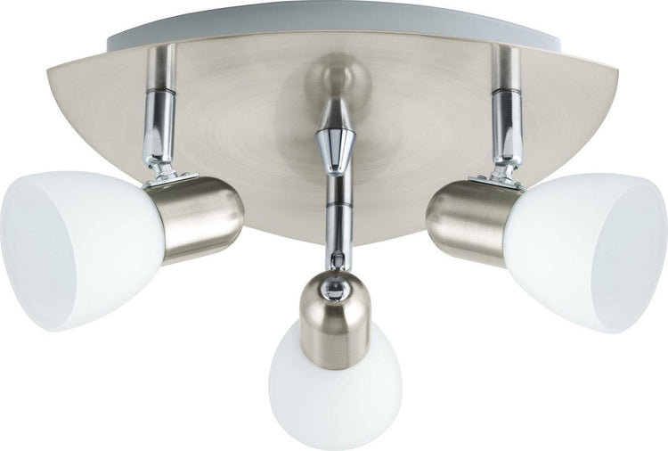 Eglo enea - Deckenstrahler - 3 Lichter - Nickel matt - Weiß