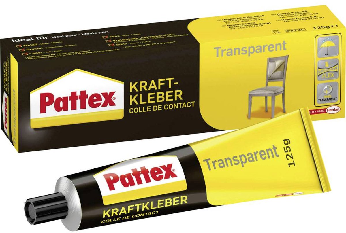 Pattex transparenter Kontaktkleber pxt2c 125 g