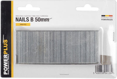 Powerplus powair0325 Heftklammern – für Tacker – Typ B – 50 mm – 1000 Stück