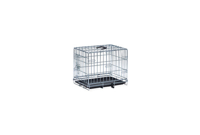 Beeztees Hundebox XS – Bank – 2 Türen – faltbar – verzinkt – 49 x 36 x 40 cm