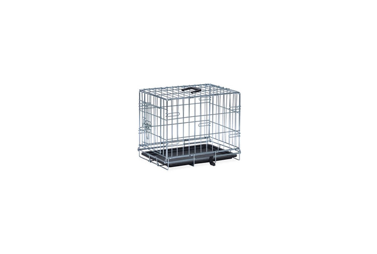 Beeztees Hundebox XS – Bank – 2 Türen – faltbar – verzinkt – 49 x 36 x 40 cm