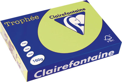 Clairefontaine Trophäe Pastell | farbiges Papier | a4 | 160g | 250 Blatt | Golfgrün
