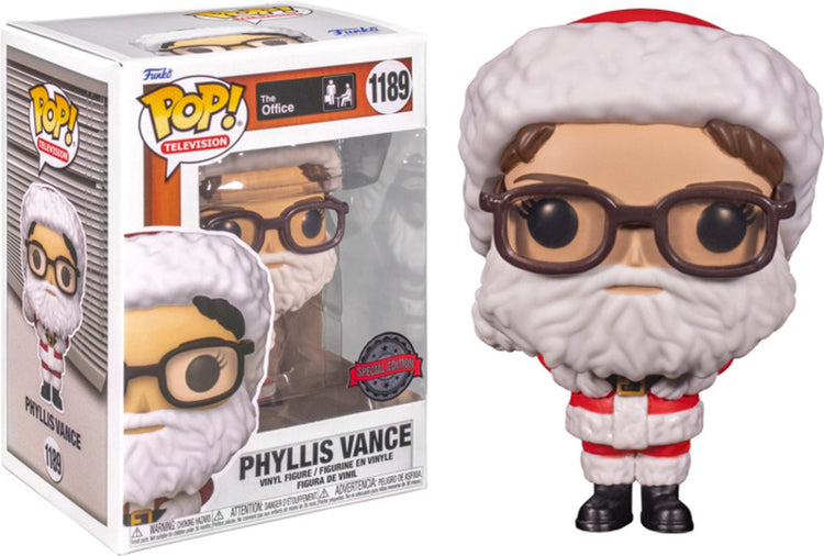 Funko-Pop! Filme: Das Büro – Phyllis Vance (als Weihnachtsmann) #1189 Sonderausgabe, exklusiver Weihnachtsurlaub