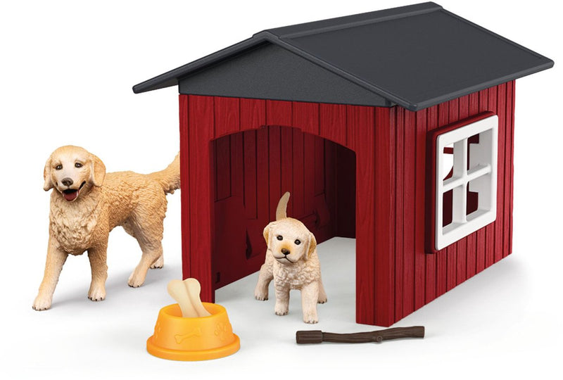 Schleich Farm World Dog Loft mit Golden Retrievers 42722