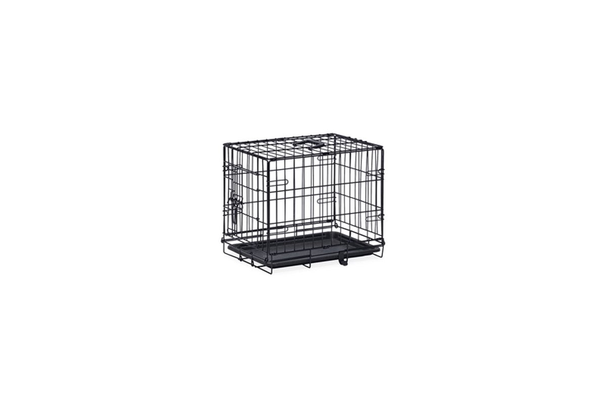 Beeztees Hundebox XS – Hundebox – faltbar – Schwarz – 49 x 36 x 40 cm