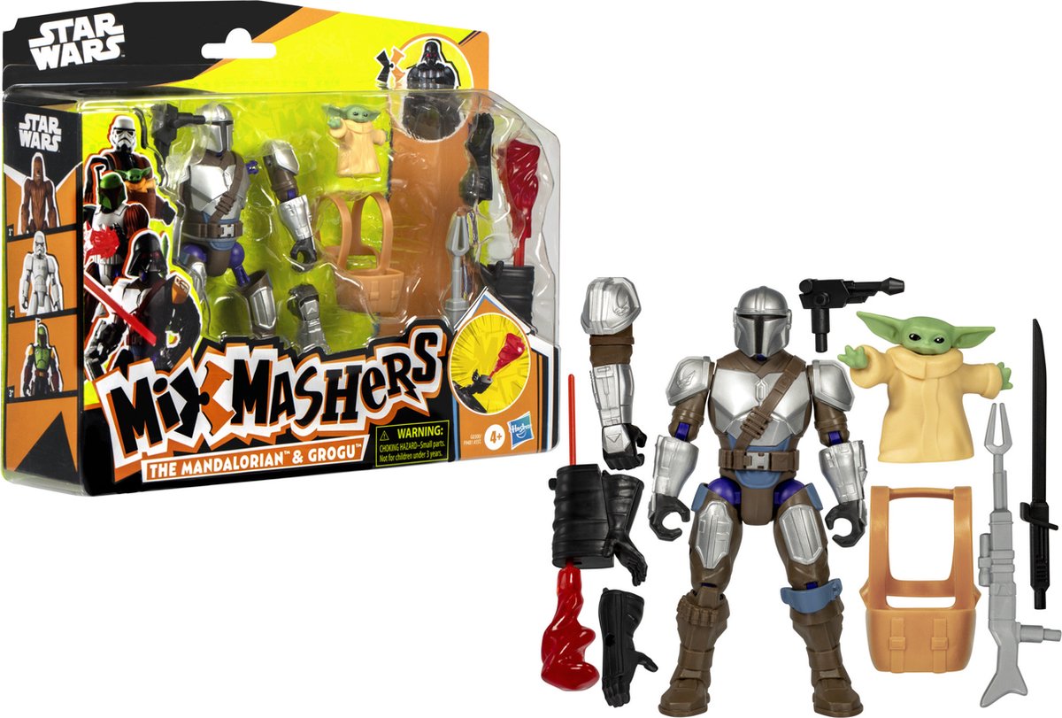 Mixmashers Star Wars Figur Deluxe Mando und Grogu