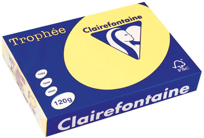 Clairefontaine Trophäe Pastell A4 Zitronengelb 120 g 250 Blatt
