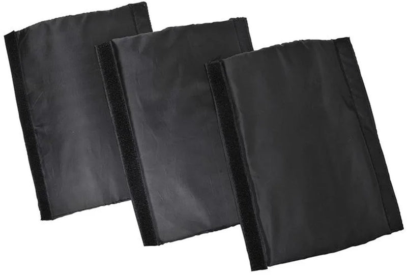 Proplus Zeltschoner für Sturmgurt – 3er-Set – Spanngurtschoner – Schwarz