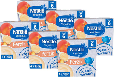 Nestlé Yogolino Pfirsich - Babydessert - 6 Stück 4 x 100g (24 Portionen)
