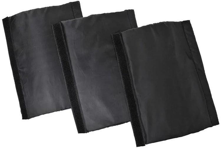 Proplus Zeltschoner für Sturmgurt – 3er-Set – Spanngurtschoner – Schwarz
