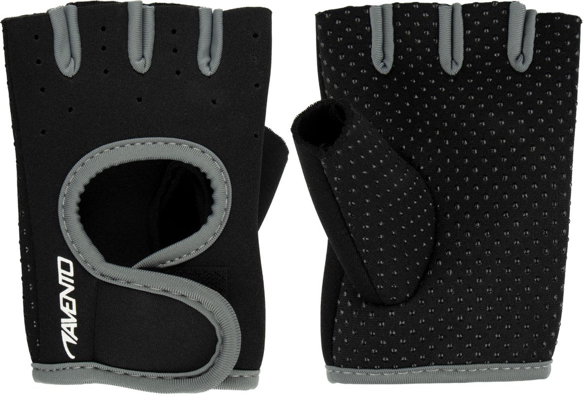 Avento Fitnesshandschuhe Neopren - Schwarz Grau - L XL