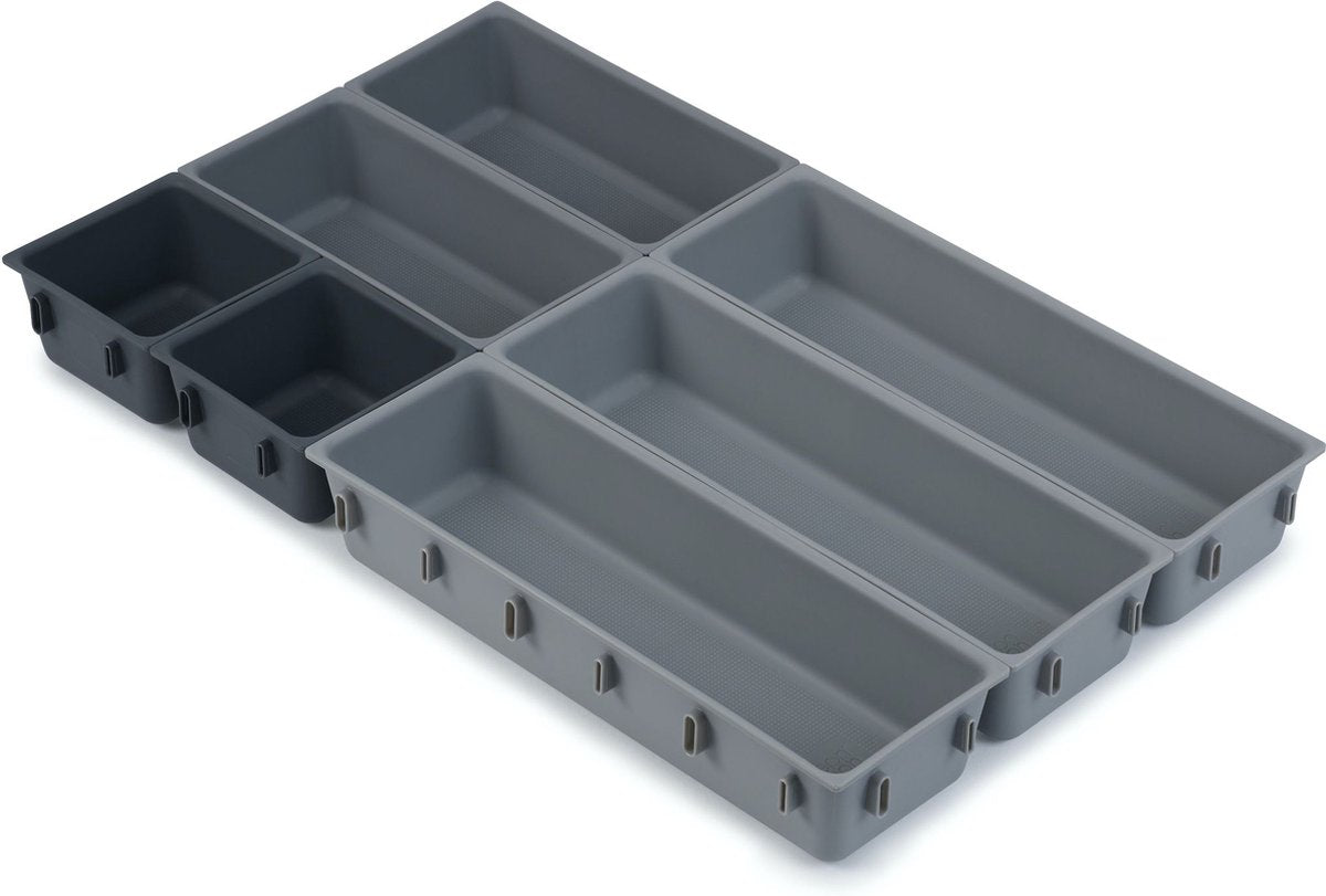 Joseph Joseph Blox Schubladen-Organizer-Set – Schubladenbox – Besteckkasten – 7-teilig, klickbar, modular, rutschfest