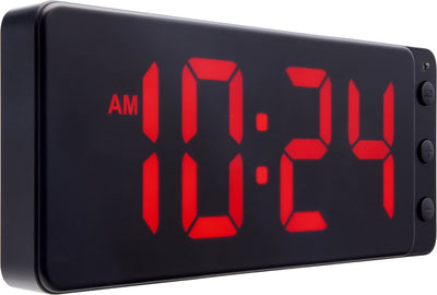 Nexttime Digitaluhr Rot – Tischwanduhr – 27,2 × 10,8 × 3 cm – ABS – Rot – LED