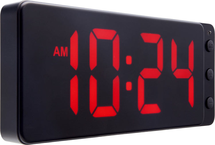 Nexttime Digitaluhr Rot – Tischwanduhr – 27,2 × 10,8 × 3 cm – ABS – Rot – LED