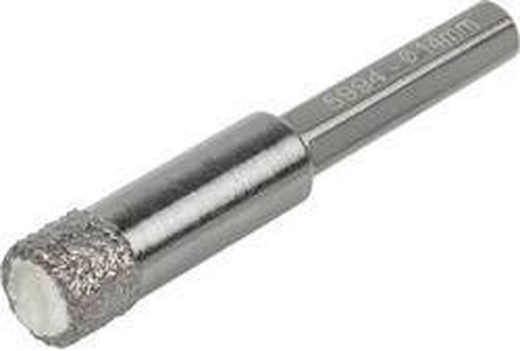 Wolfcraft - Fliesenbohrer 14mm - Trockenbohrer - Diamantbohrer - Sechskantschaft Sechskant - ø 14 mm - 5994000