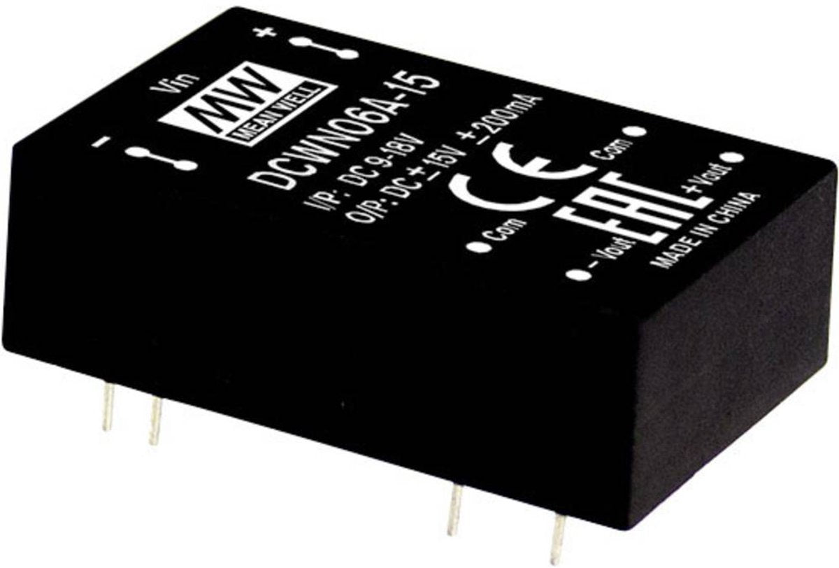 MW Mean Well DCWN06A-12 DC-DC-Wandlermodul 250 MA 6 W Anzahl der Ausgänge: 2 x Inhalt 1 Stück