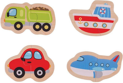 Zweiteilige Bigjigs-Puzzles (Transport).