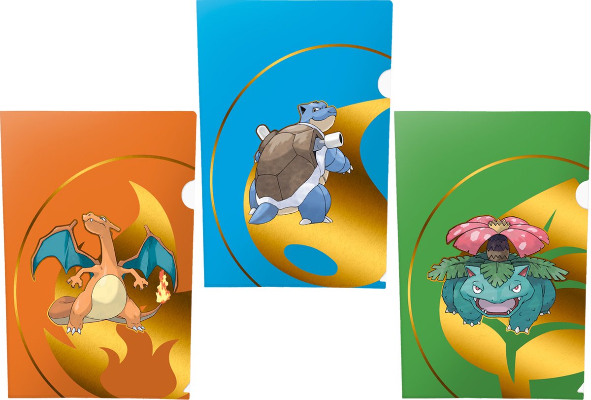 UltraPro Ultra Pro – Pokémon TCG – Packung 3 transparent A4 – Glurak Blastoise Venusaurier – Vereinigtes Königreich