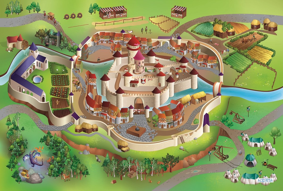 Achoka Play Dress Castle Mittelalter, 100x150 cm