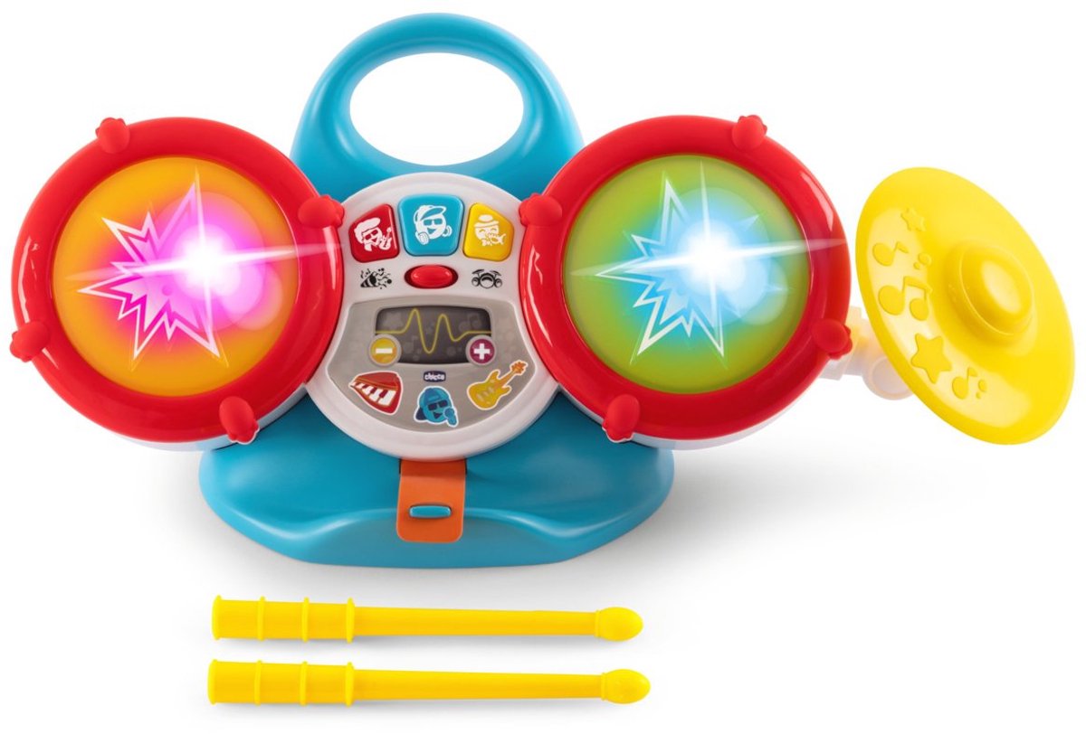 Chicco mein erstes Schlagzeug – Musikspielzeug mit Licht und Sound (1–4 Jahre)