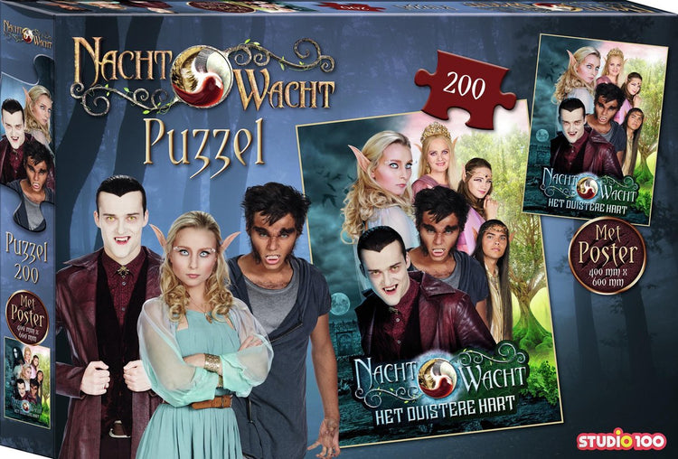 Nachtwache-Puzzle mit Poster 40 x 60 cm - das dunkle Herz - 200 Teile.