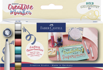 Faber-Castell – Marker – Creative Goldfaber – Meißelspitze C – Set Soft Lettering – FC-160906